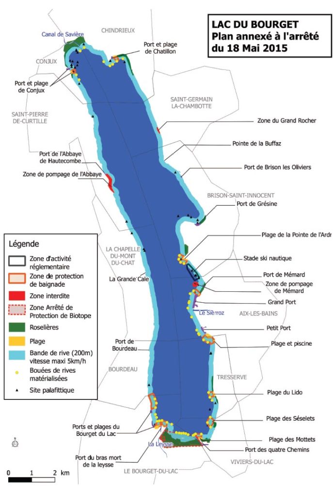 Plan du Lac CLBCK Rhôn'Ô Lac - rhonolac rhonolac.fr Chambéry Le Bourget canoë kayak Lac du Bourget navigation de nuit clair de lune Chanaz Conjux Canal de Savière Aix les Bains Aix Riviera Hautecombe Savoie